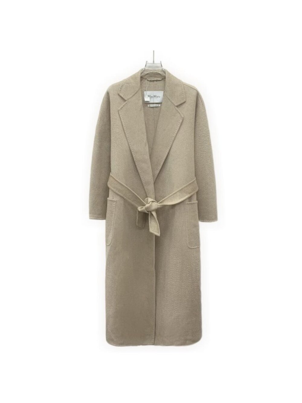 Max Mara Khaki Cashmere Belted Coat
